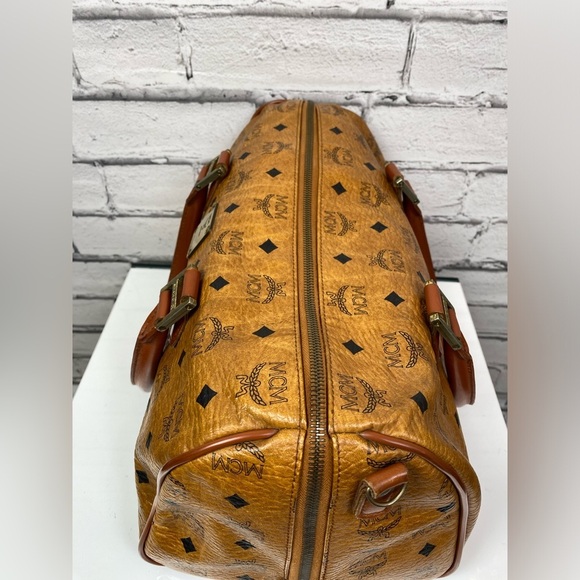 MCM Visetos Boston Medium Vintage Leather Handbag MCM München - Picture 11 of 16